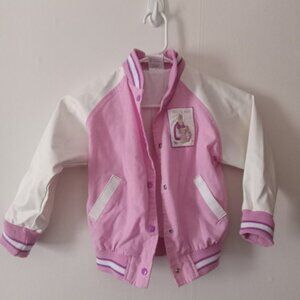 Vintage Girls Peter Rabbit "Mrs Rabbit" Beatrix Potter Quiltex Leather Jacket 4T